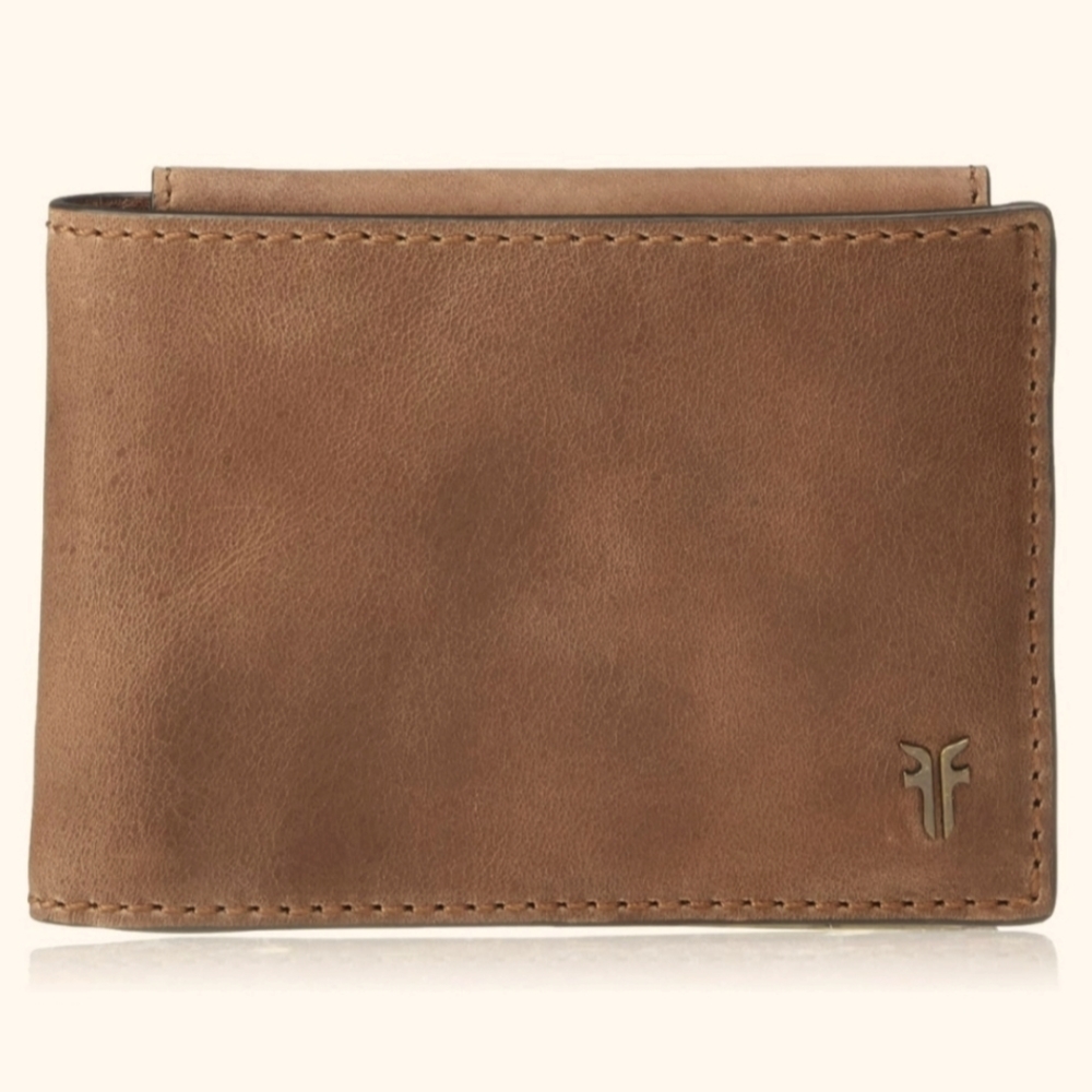 FRYE LEATHER WALLET with removable passcase for easy access to cards